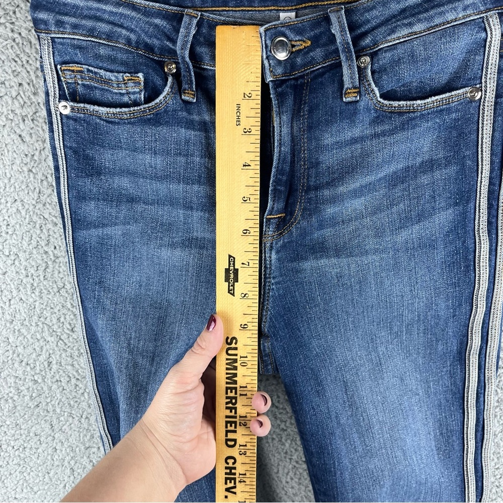 Good American Size 2/26 Raw Hem‎ Good Legs Athletic Side Stripe Skinny Jeans - Picture 5 of 15
